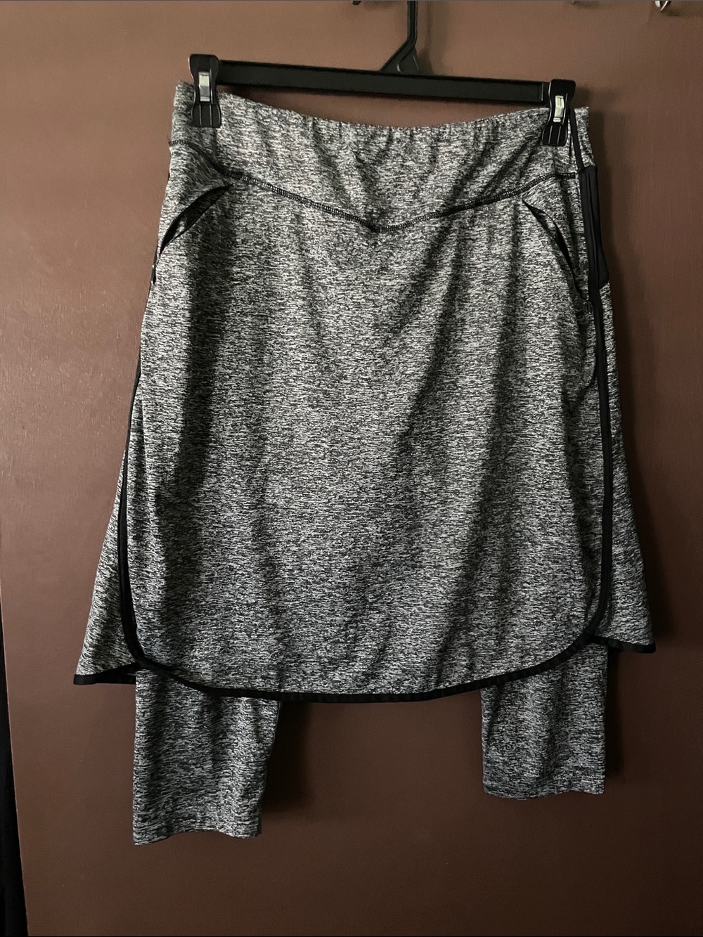 Active Heathered Gray Skort with Leggings